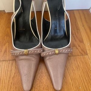 Vintage Mauve Pink Pointed Kitten Heels Size 8